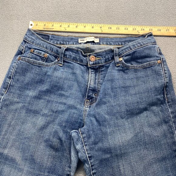 Levis 529 Blue Jeans Size 16 MMid Rise‎ Curvy Bootcut Stretch Denim,Casual - Picture 4 of 13